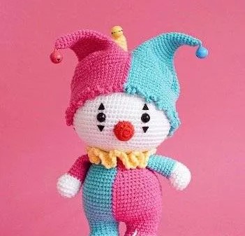 Colorful Crochet Clown