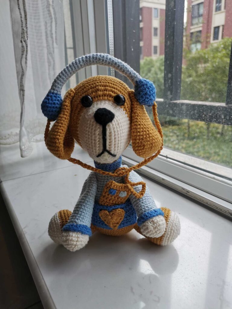 Musical Crochet Dog Doll