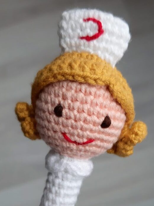 Adorable Nurse Pencil Topper: Free Crochet Pattern