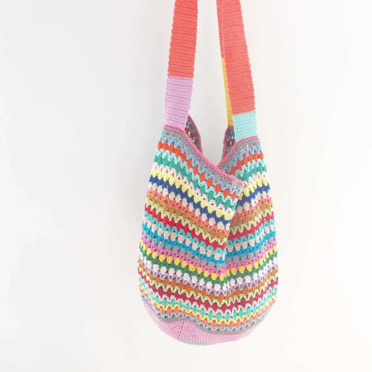 Colorful Crochet Beach Bag Pattern
