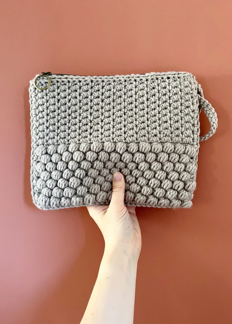 Cozy & Chic: Crochet Bobble Clutch Bag Pattern