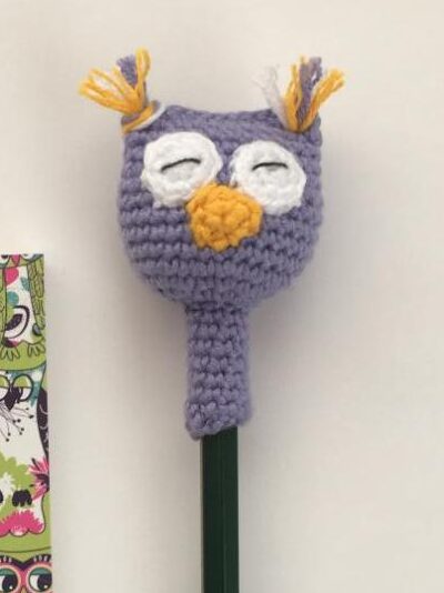 Adorable Owl Pencil Topper: Free Crochet Pattern