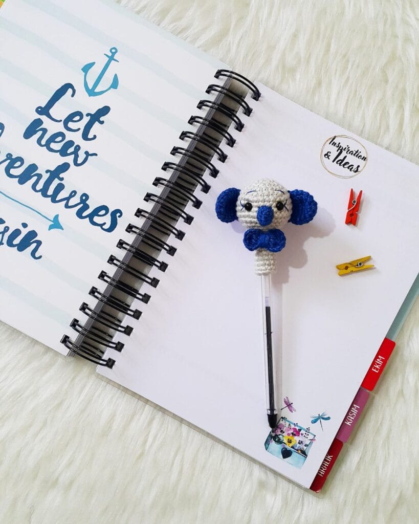Crochet Koala Pencil Topper Pattern