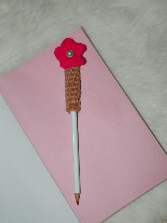 Adorable Crochet Pencil Ornament: A Sweet Gift Idea