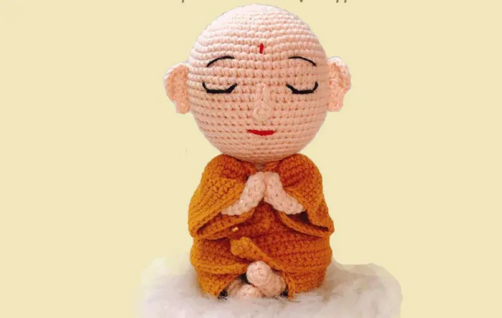 Serene Crochet Buddha Doll