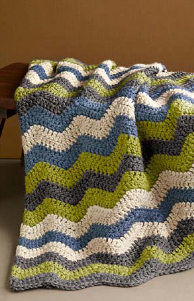Shaded Ripple Afghan: A Cozy & Colorful Crochet Pattern