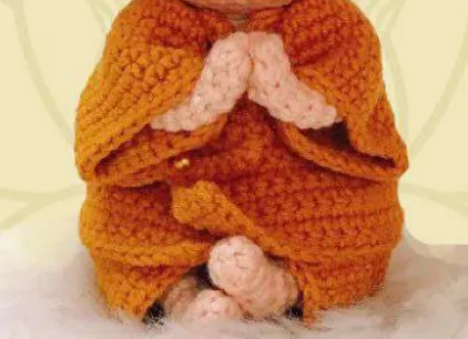 Serene Crochet Buddha Doll