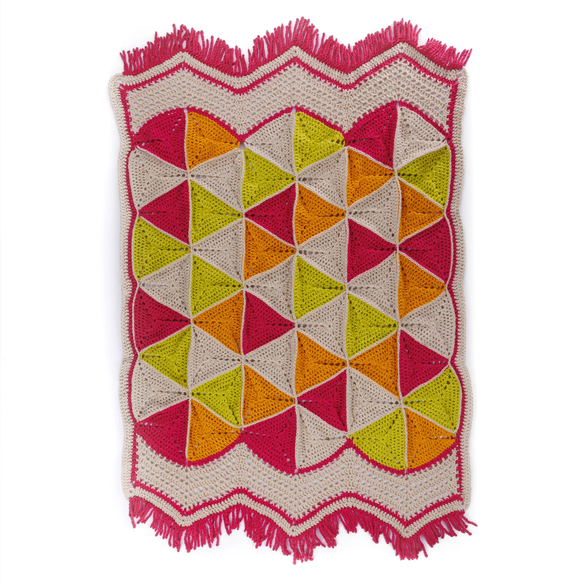 Easy Tessellated Triangles Crochet Throw