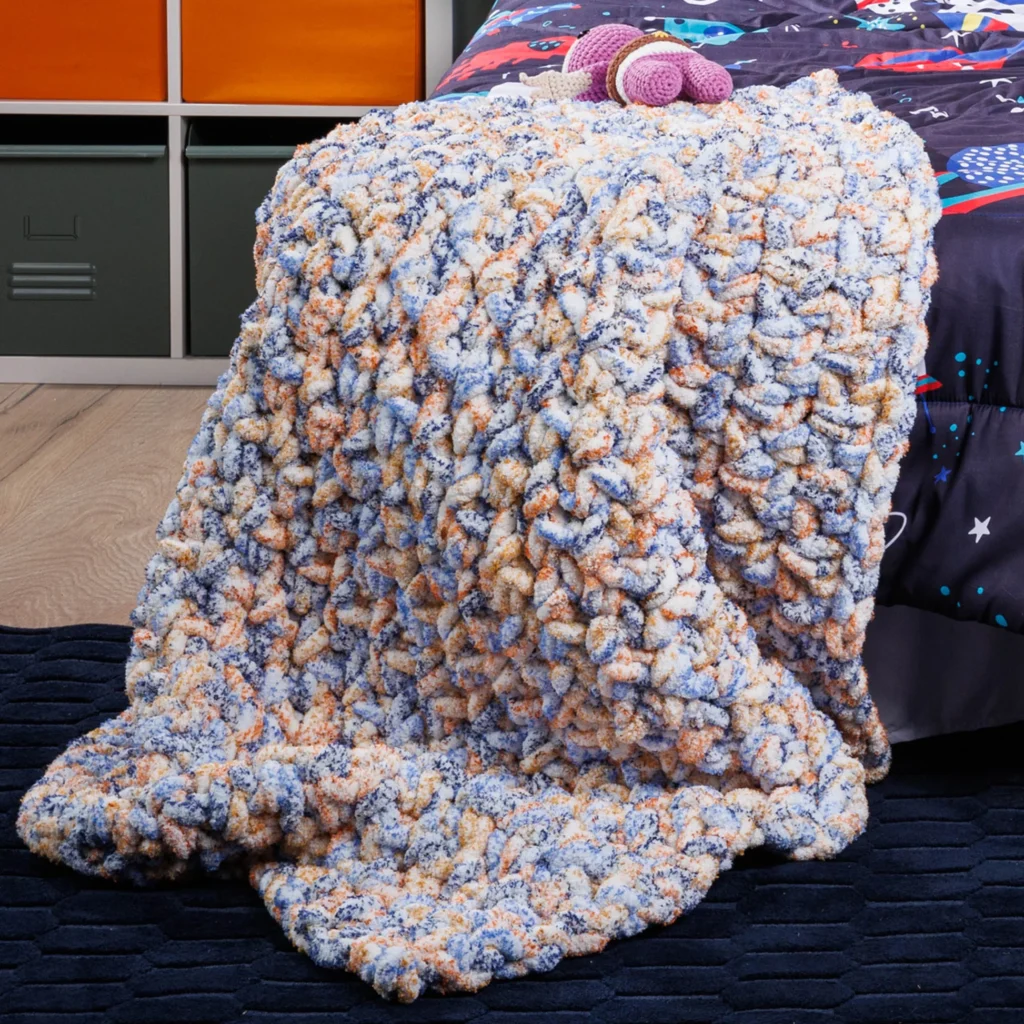 Big Texture Beginner Crochet Blanket