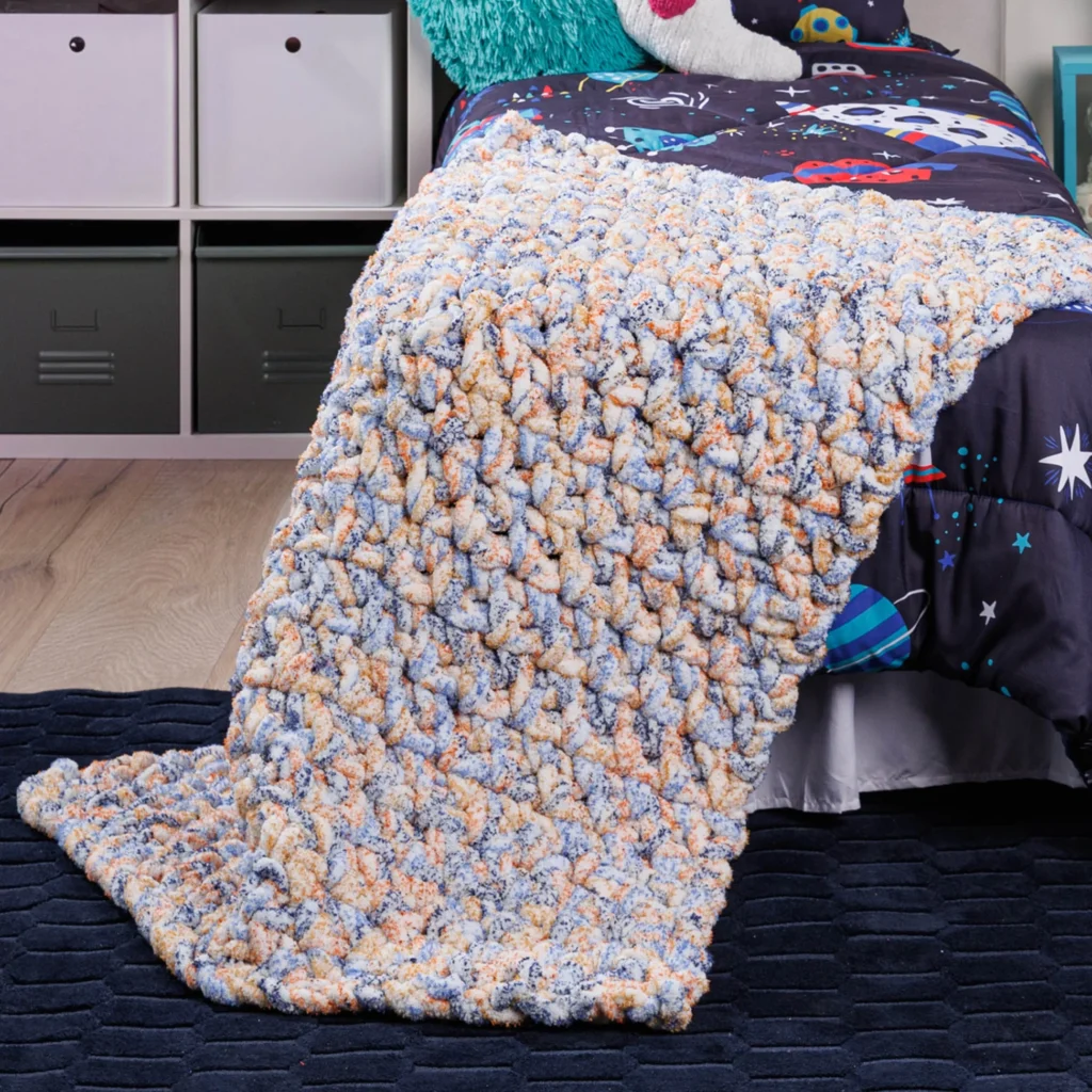 Big Texture Beginner Crochet Blanket