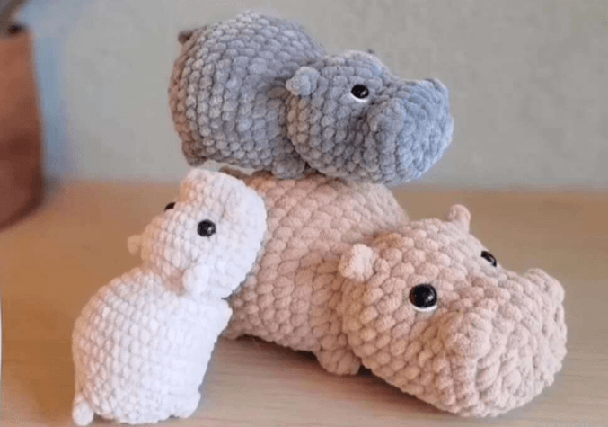 Easy Crochet Hippo Pattern