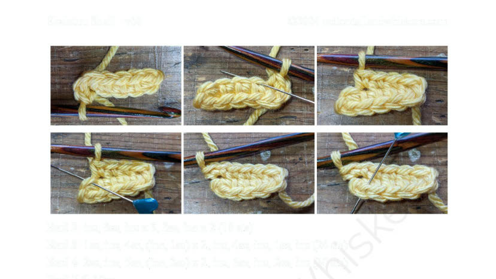 Inserting the wire frame into the crochet tailbone