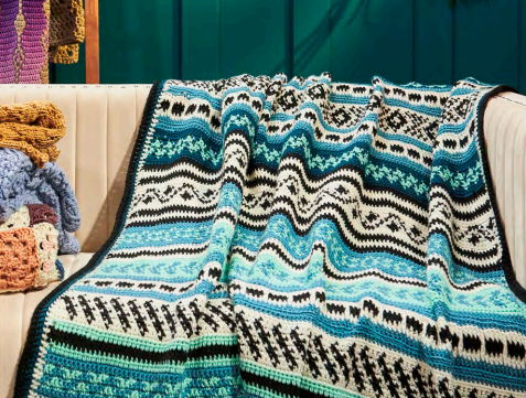 Deep Reflection Blanket Free Crochet Pattern