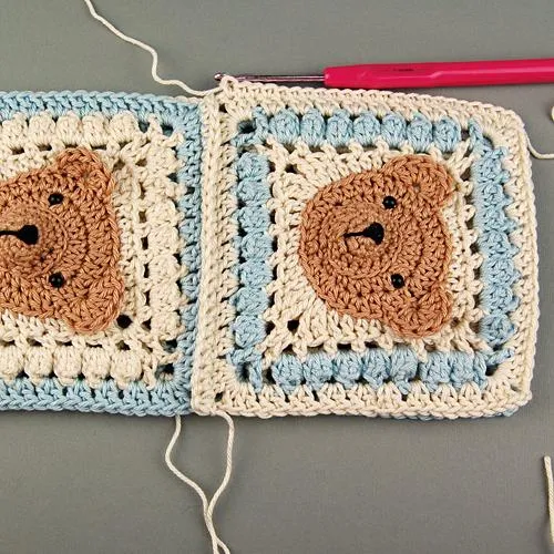 Vintage Teddy Bear Blanket Crochet Pattern