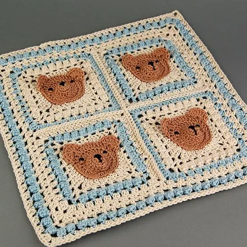 Vintage Teddy Bear Blanket Crochet Pattern