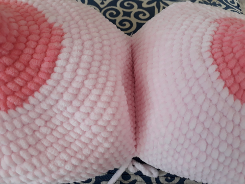 Cozy Crochet Female Breast Pillow