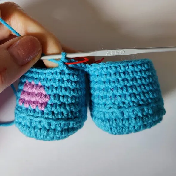 Crochet Blue & Purple Monster