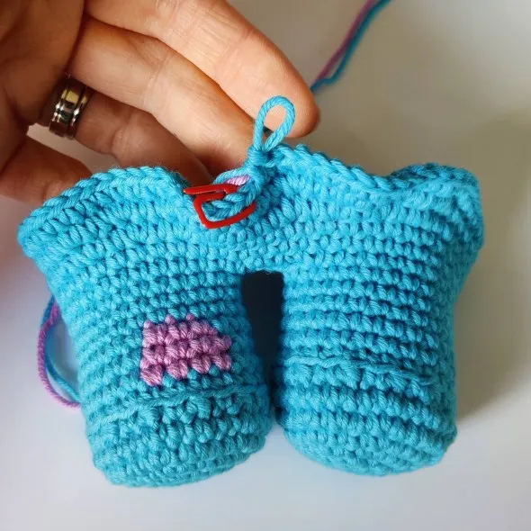 Crochet Blue & Purple Monster