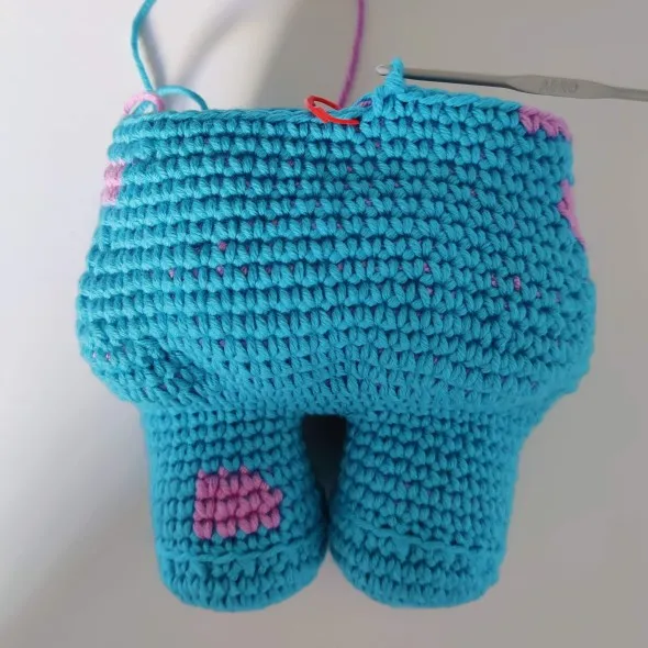 Crochet Blue & Purple Monster