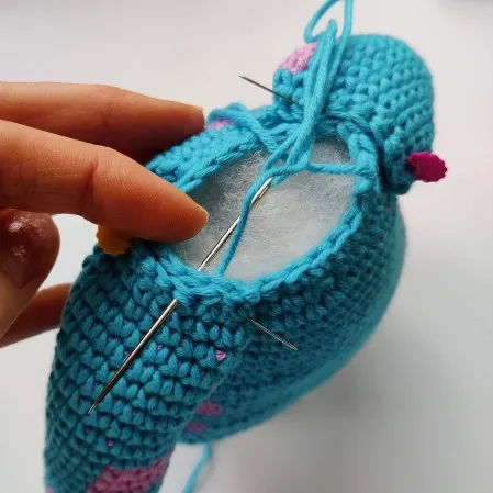 Crochet Blue & Purple Monster
