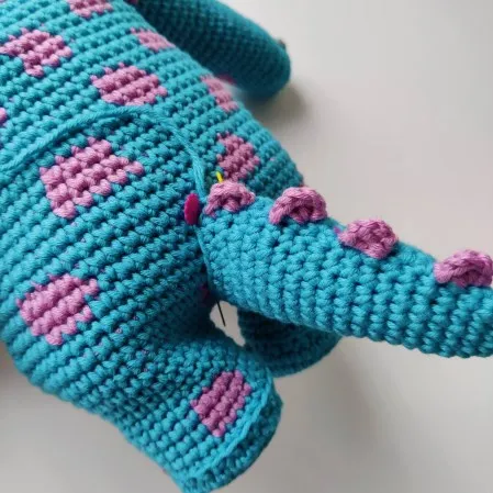 Crochet Blue & Purple Monster