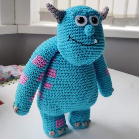 Crochet Blue & Purple Monster