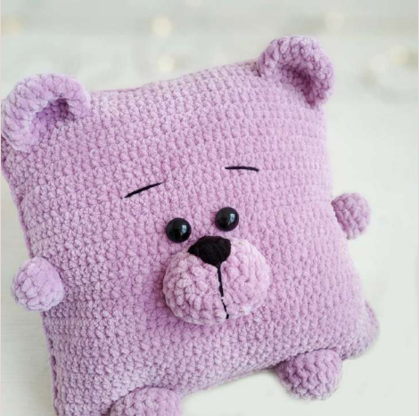 Crochet Plush Bear Pillow Pattern