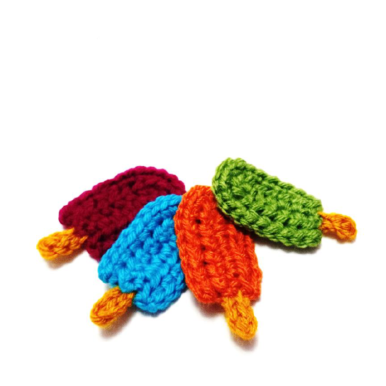 Ice Pop Applique Crochet Pattern