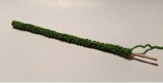 The green sepal for the bottom of the crochet rose