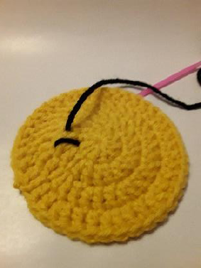 Embroidering step 4