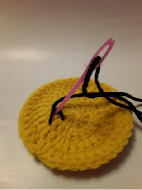 Embroidering step 5