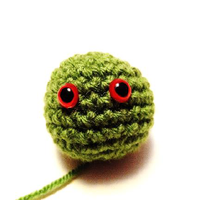 Crochet Zombie Bear Coaster Pattern
