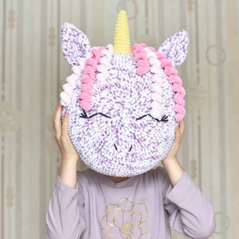 Crochet a Magical Unicorn Pillow