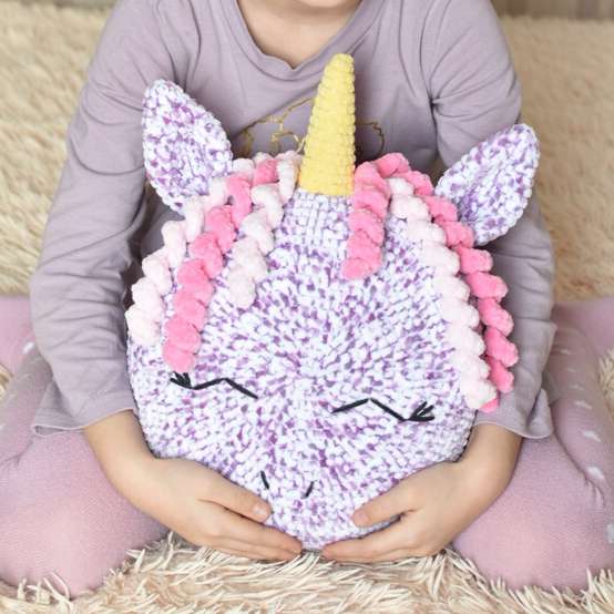 Crochet a Magical Unicorn Pillow