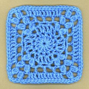 How to Crochet the True Blue Granny Square