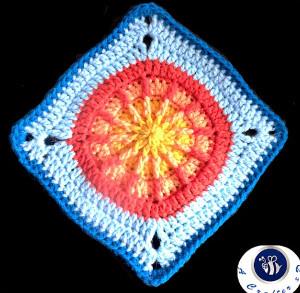 Crochet the Sun and Sky Granny Square