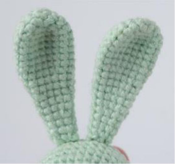 Two crocheted bunny ears