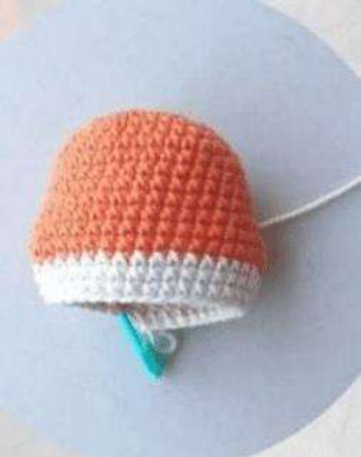 Crochet Fox Head with Safety Eyes Placed