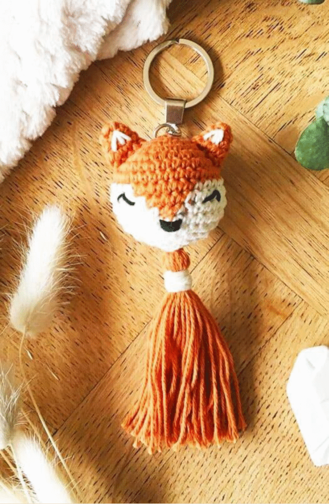 Easy Crochet Fox Keychain Amigurumi Free Pattern