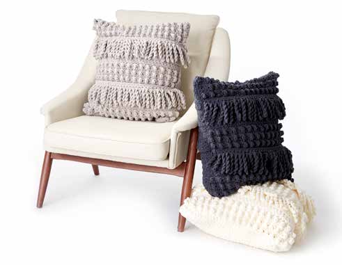 Bobble and Fringe Crochet Pillow: Free Pattern