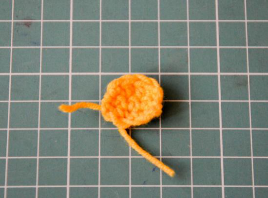 Stuffed muzzle attached to the head