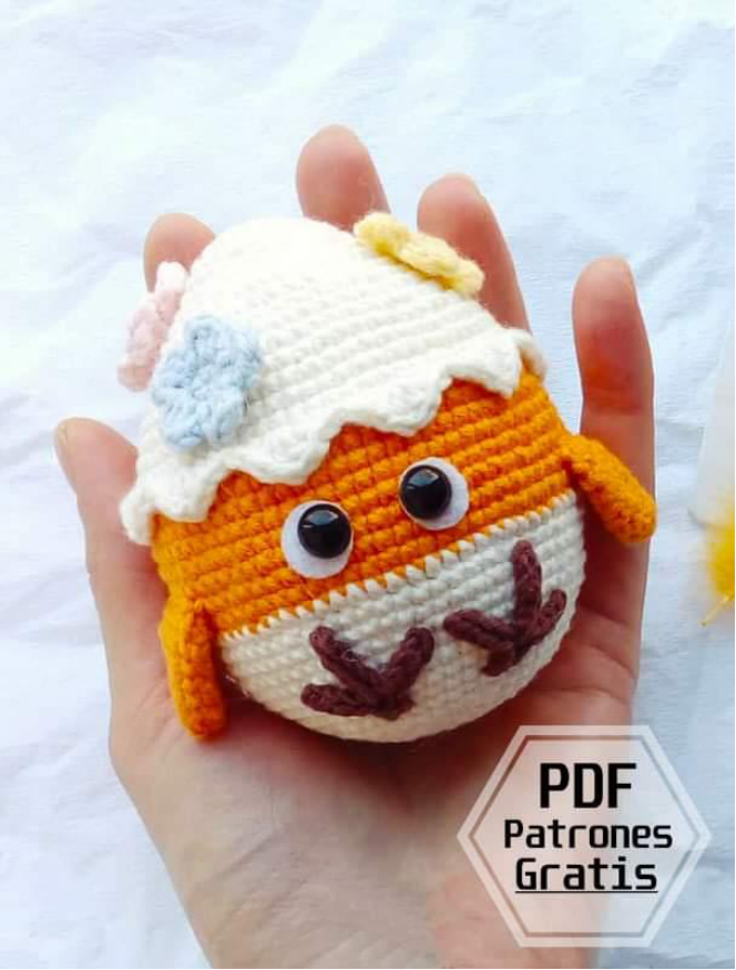 Pajarito de Pascua Amigurumi Patrón Gratis