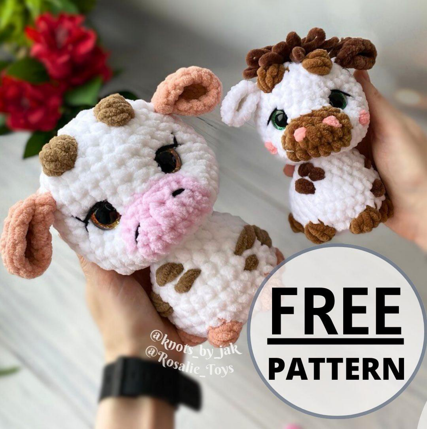 Finished Crochet Cow Amigurumi