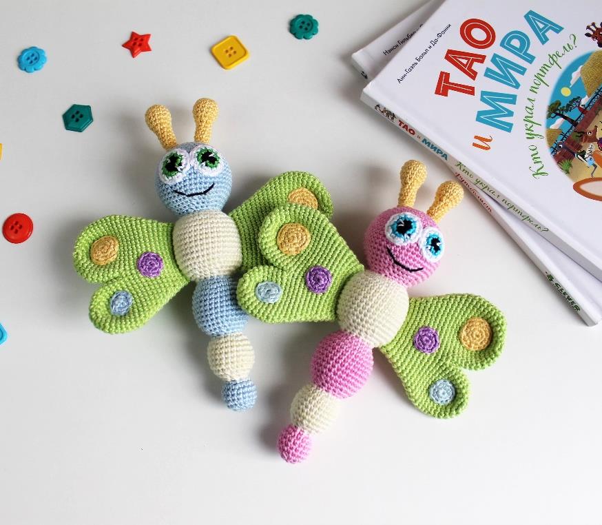 Flutter into Spring: The Adorable Butterfly Rattle Crochet Pattern