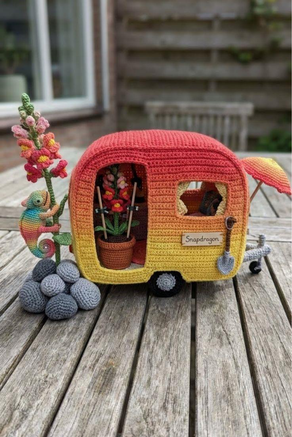 Finished Snapdragon Dragon Tower Crochet Project