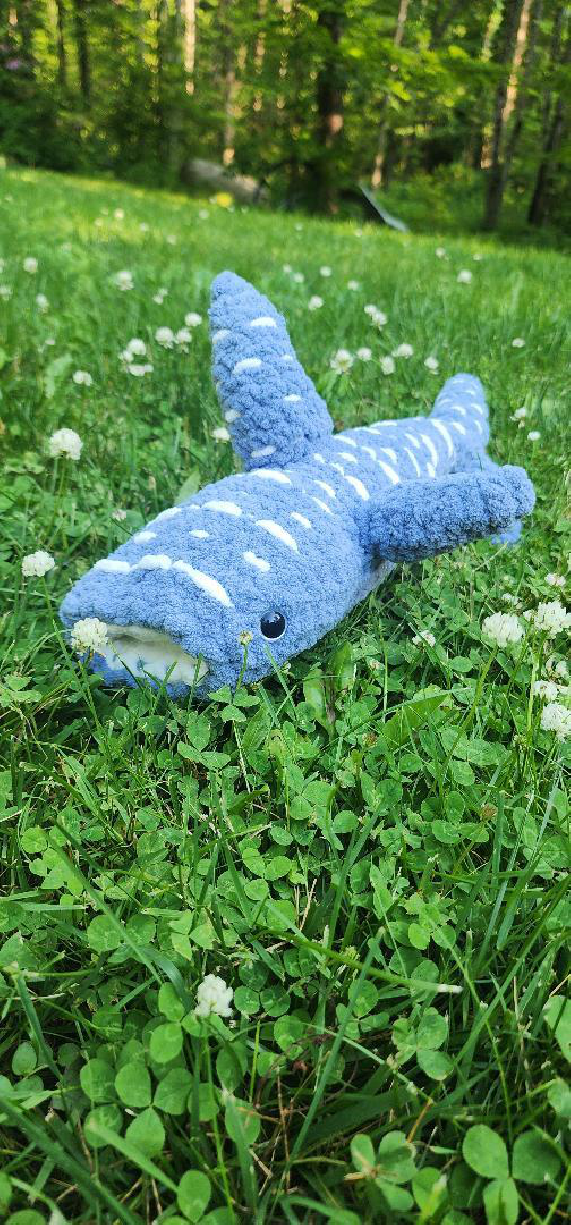 Crochet Whale Shark Side Fin Placement