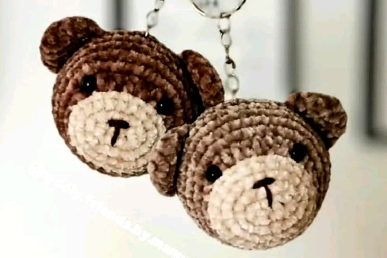 No Sew Bear Keychain Crochet Pattern