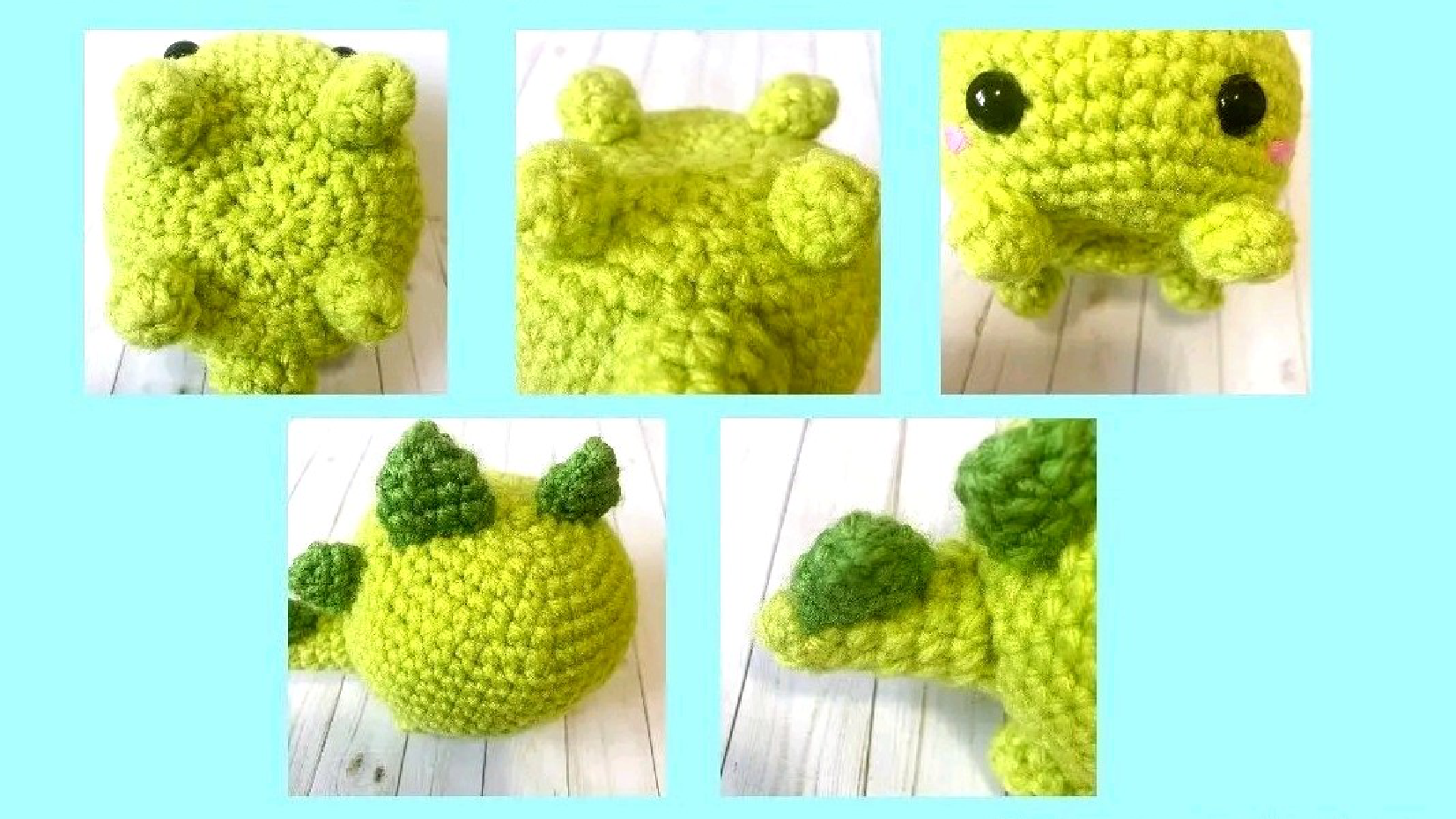 Assembly process for Little Steggy amigurumi, showing parts being attached