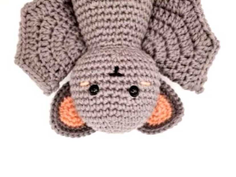 Finished crochet bat amigurumi