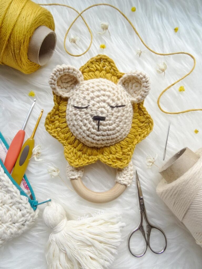 Meet Bali the Lion Rattle: A Roaringly Cute Crochet Pattern for Baby